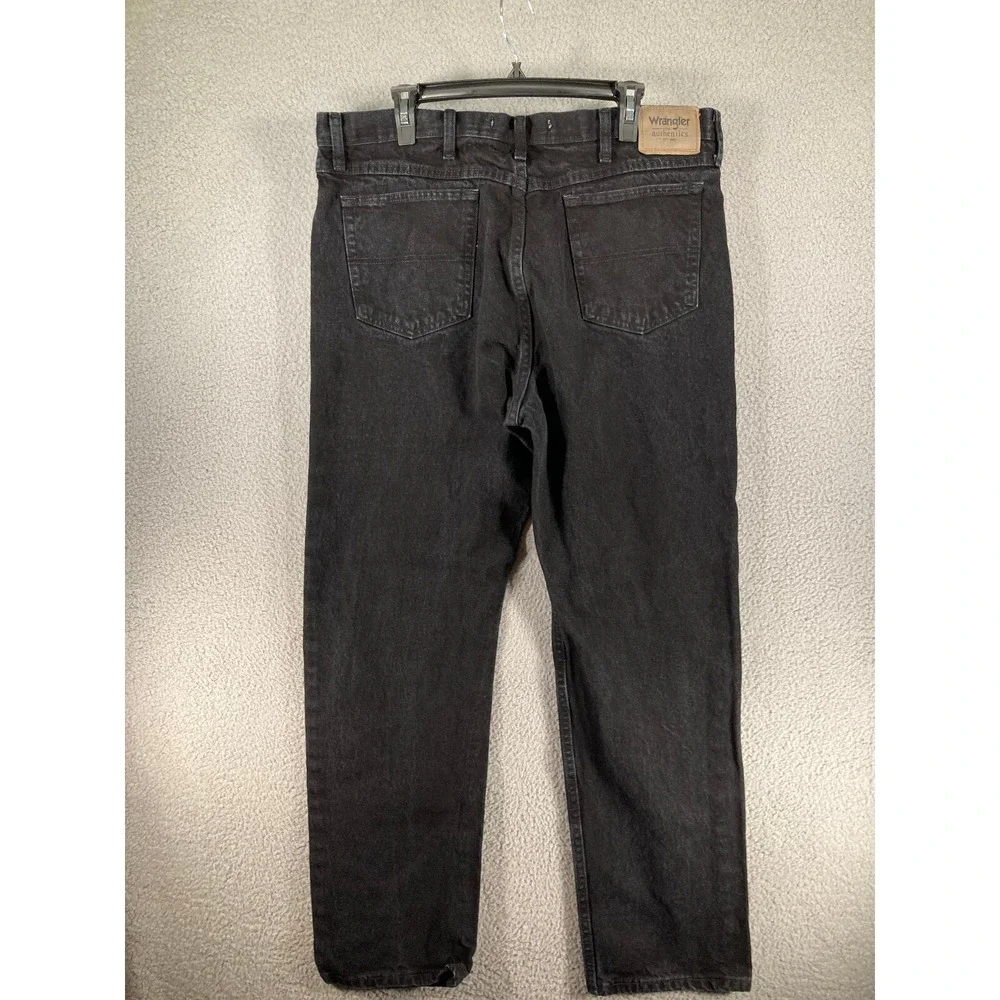 Wrangler Authentics Jeans Men's 40x32 Black Straight  Cowboy Western Rodeo Denim